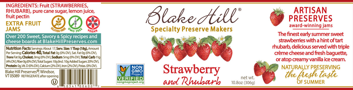 Strawberry Rhubarb Preserve 10.8oz