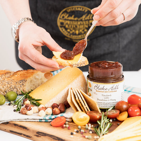 Savory Pairing of Pawlet with Rhubarb, Dandelion & Honey Cheese Board