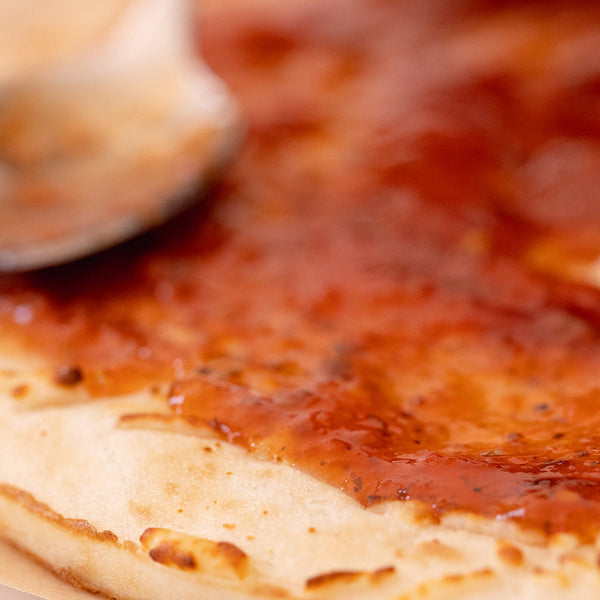 Fresh Tomato Jam Pizza with Pepperoni & Chives