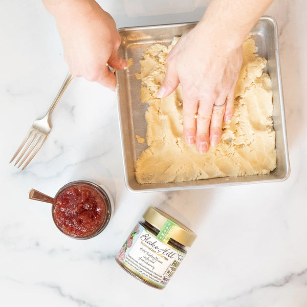 Gooseberry Jam Shortbread Crumb Bars