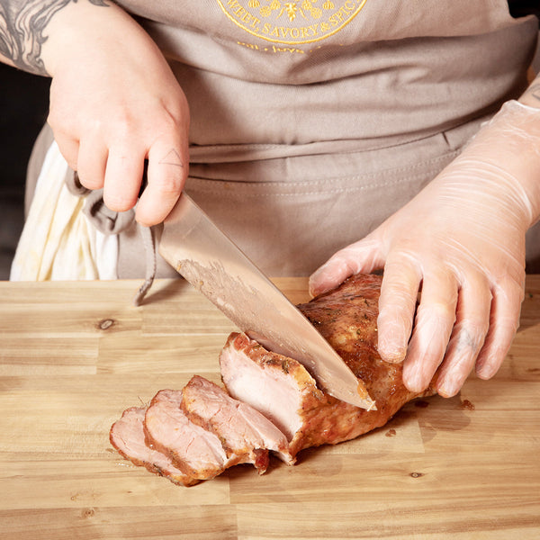 Roast Pork with Rhubarb Dandelion Glaze