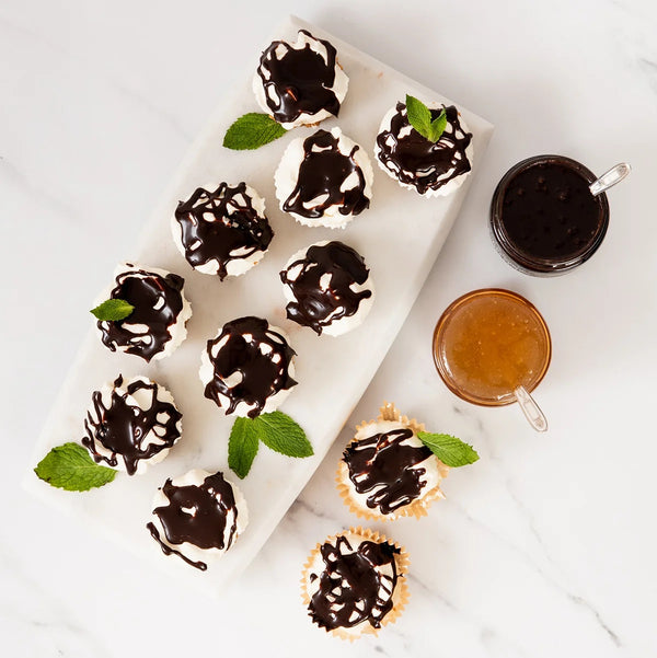 Mini Minty No-Bake Cheesecakes