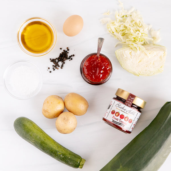 British Bubble & Squeak with Tomato Jam