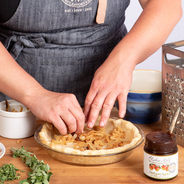 Apple Maple, Onion & Cheddar Quiche