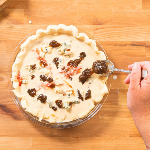French Onion, Tomato & Blue Cheese Quiche