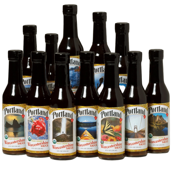 12-Pack of Organic Portland Worchestershire sauce, vegan, gluten free, dairy free, organic condiment