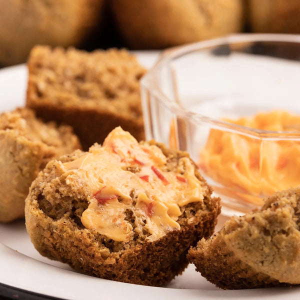 Coconut Cornbread Muffins with Sweet & Spicy Butter