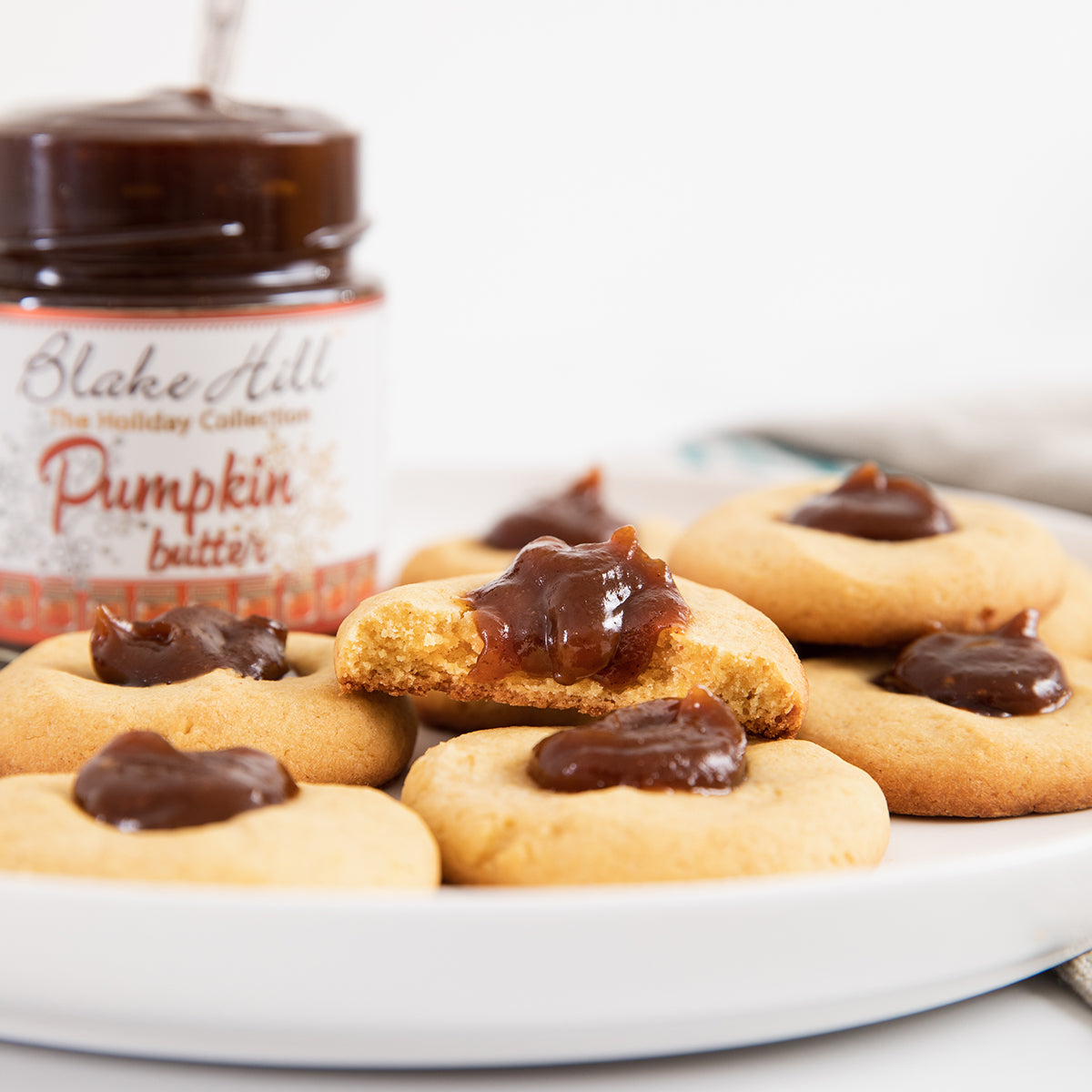 Pumpkin Maple Thumbprint Cookies