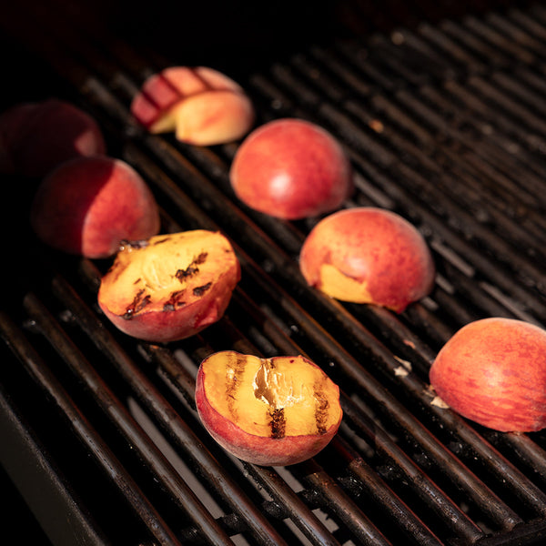 Grilled Peaches with Habanero Honey Glaze