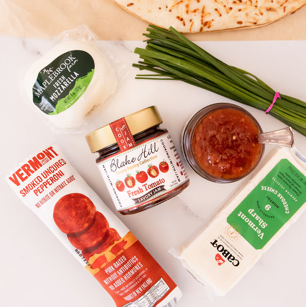 Fresh Tomato Jam Pizza with Pepperoni & Chives