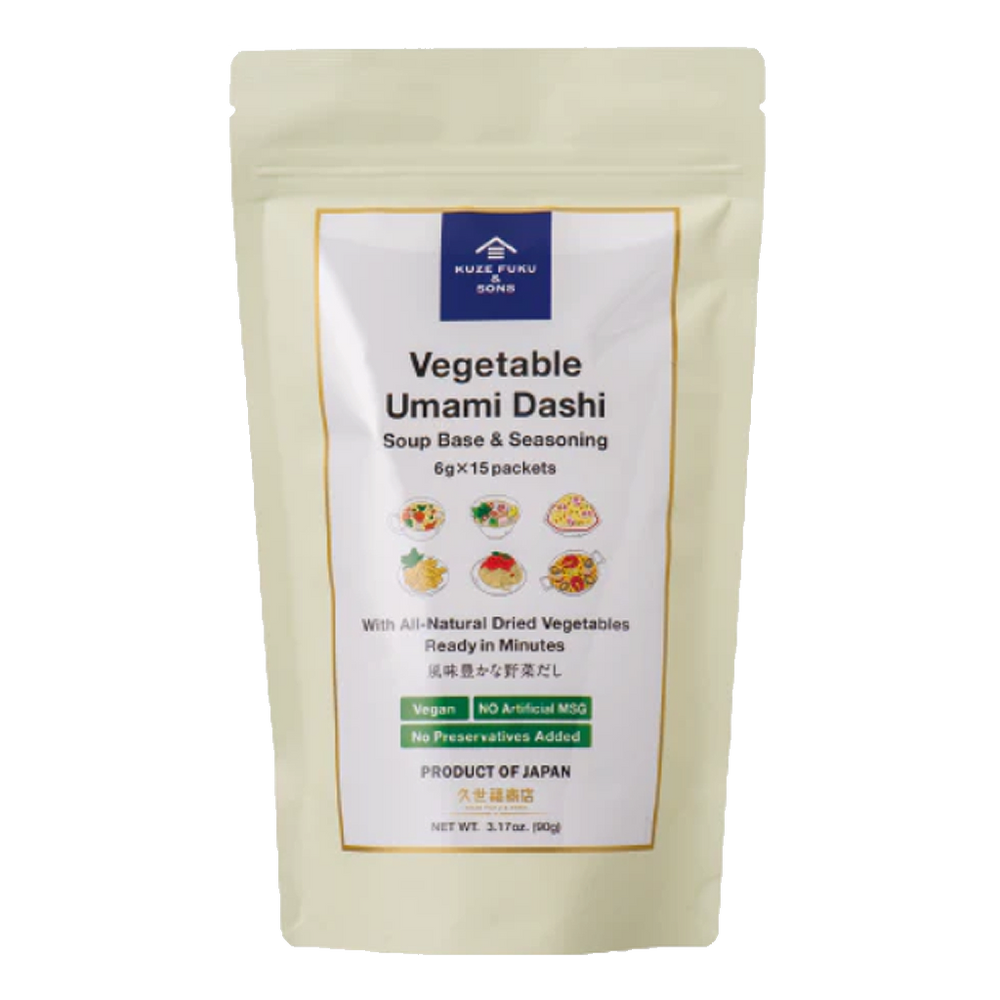 Kuze Fuku Vegetable Umami Dashi Soup Base & Seasoning 6g x 15 Packets 3.17 oz (90g)