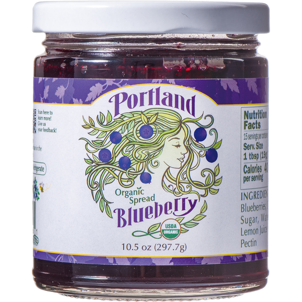 Portlandia Organic Spread-Blueberry 10.5 OZ.