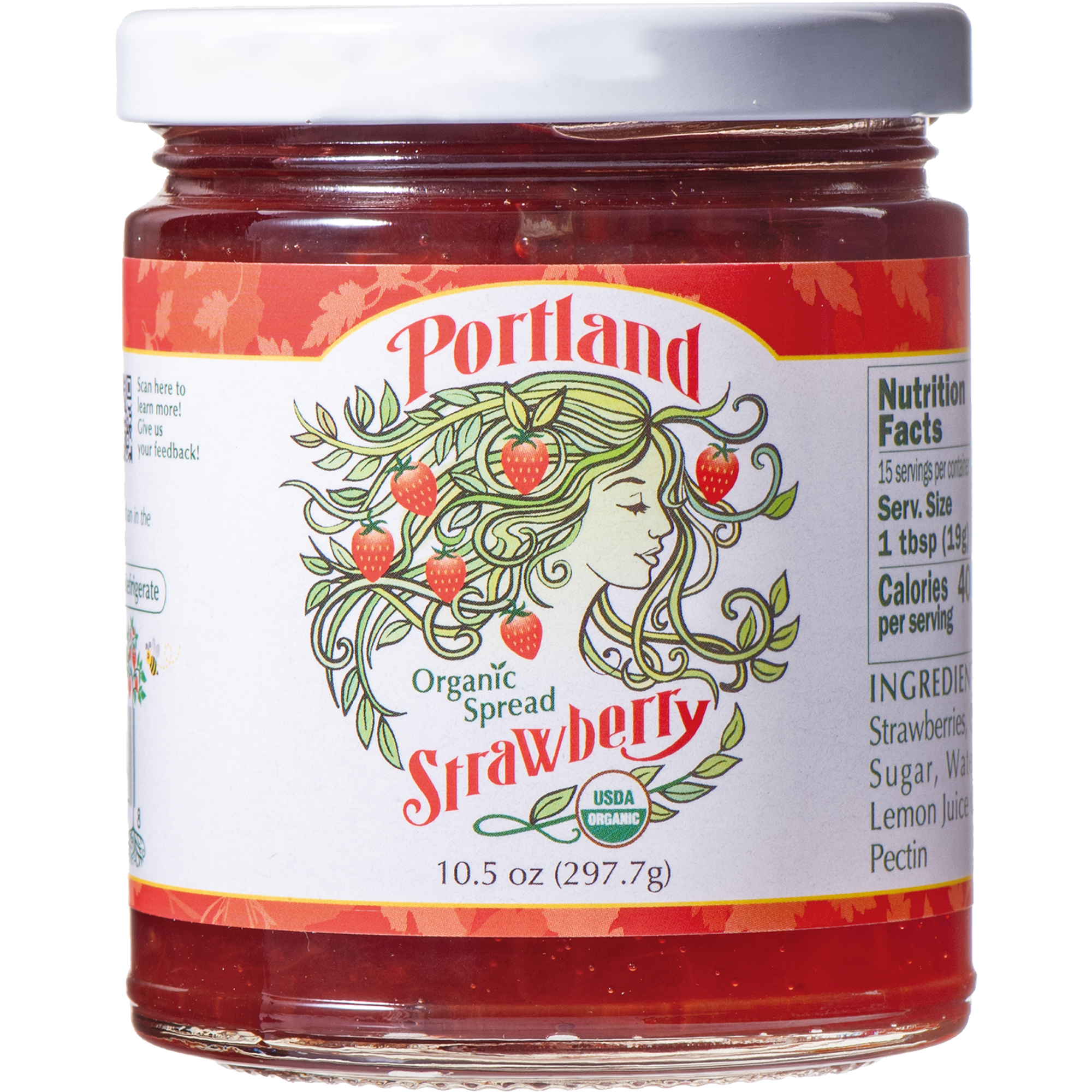 Portlandia Organic Spread- Strawberry 10.5 OZ.