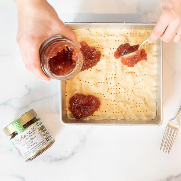 Gooseberry Jam Shortbread Crumb Bars