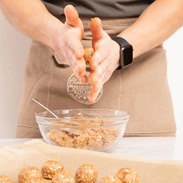 Tangy Peach Nut Butter Energy Bites