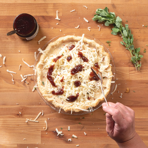 Apple Maple, Onion & Cheddar Quiche