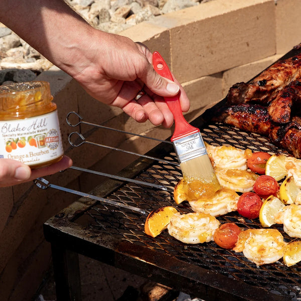 Grilled Shrimp with Orange Bourbon Glaze