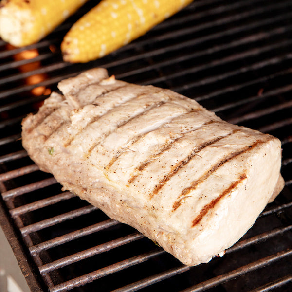 Roast Pork with Rhubarb Dandelion Glaze