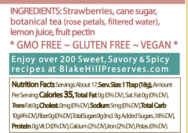 Strawberry with Wild Rose nutrition facts