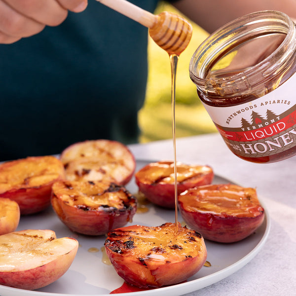 Grilled Peaches with Habanero Honey Glaze