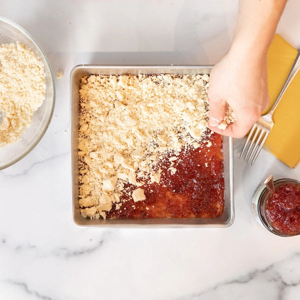 Gooseberry Jam Shortbread Crumb Bars